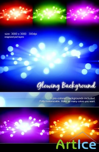 Backgrounds PSD "Glowing"