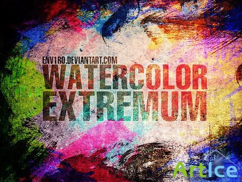   Adobe Photoshop - "WaterColor Extremum Brushes"