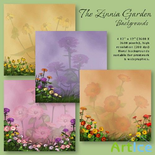   -   - Zinnia Garden Backgrounds
