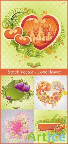 Stock Vector - Love flower