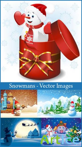 Snowmans - Vector Images
