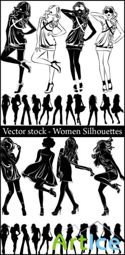 Vector stock - Women Silhouettes