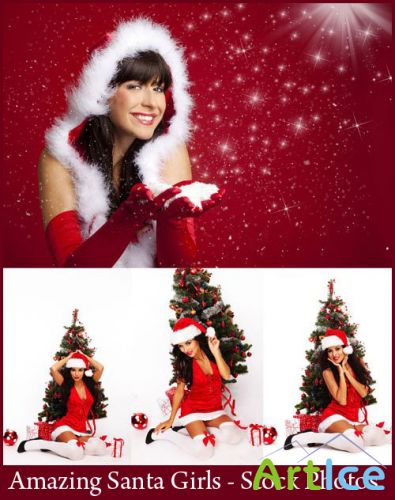 Amazing Santa Girls - Stock Photos