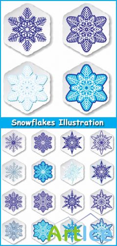 Snowflakes Illustration - Stock Vectors