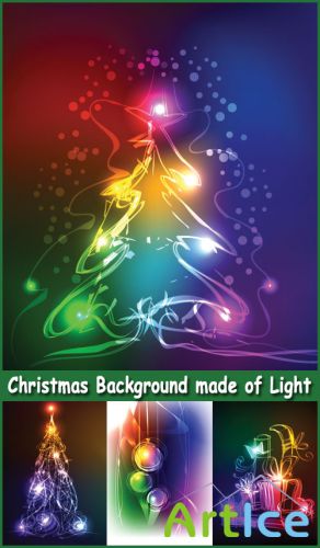 Christmas Background made of Light - Stock Vectors