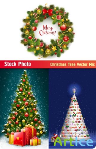 Stock Vectors - Chrismas Tree Vector Mix 9