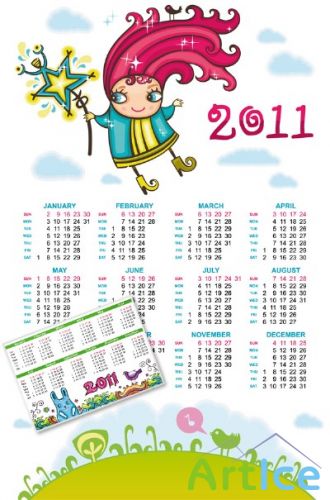 Stock Vector - Calendar 4