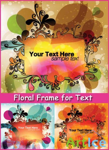 Floral Frame for Text - Stock Vectors