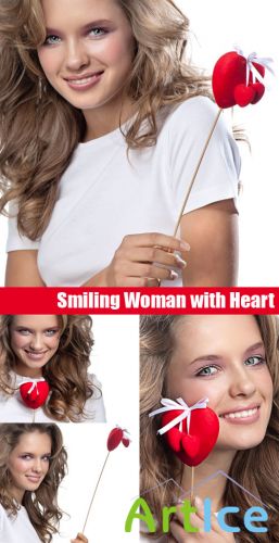 Stock Photos - Smiling Woman with Heart