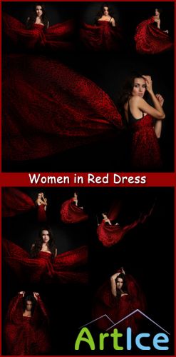 Women in Red Dress - Stock Photos