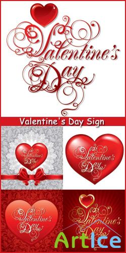 Valentine's Day Sign - Stock Vectors