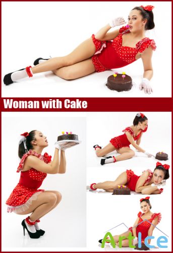 Stock Photos - Woman with Cake
