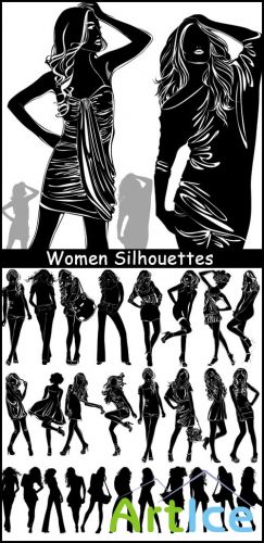 Women Silhouettes - Stock Vectors