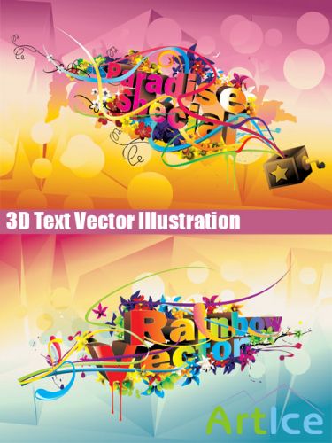 Stock Vectors - 3D Text Vector Illustration