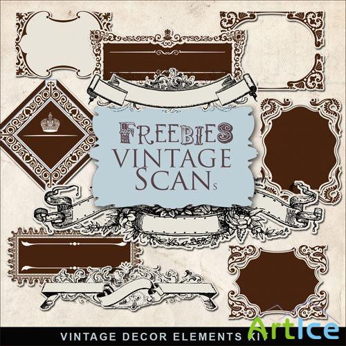 Scrap-kit - Vintage Decor Elements Set