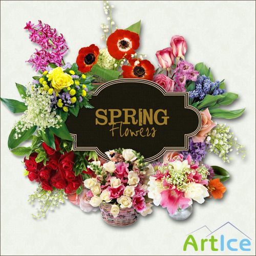 Scrap-kit - Spring Flowers Set