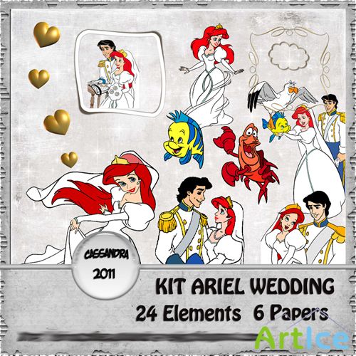 Scrap-set - Ariel - Kit Wedding