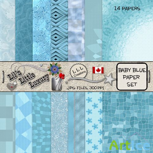 Baby Blue Papers Set