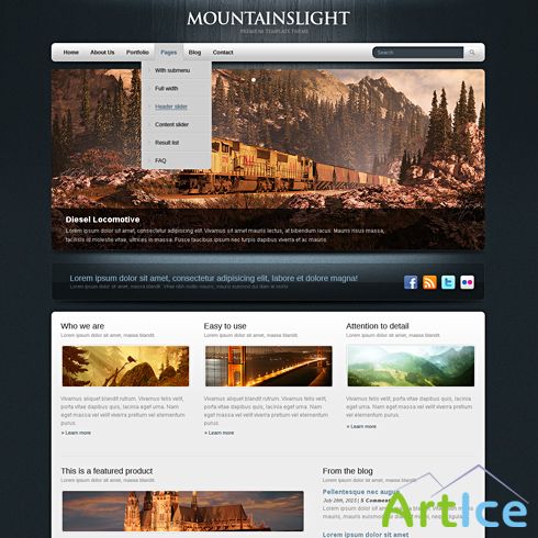 Dynamic CSS Templates - Bluewood