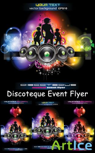 Discoteque Event Flyer - Stock Vectors