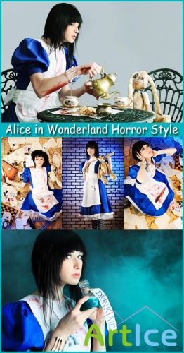 Alice in Wonderland Horror Style - Stock Photos