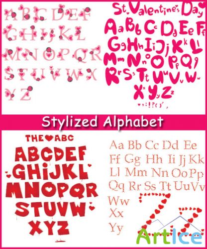 Stylized Alphabet  - Stock Vectors