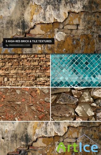 5 High Resolution Brick & Tile Textures