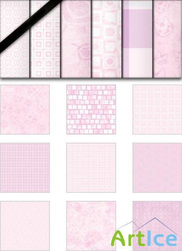 Baby Pink Pastel Tileable Patterns