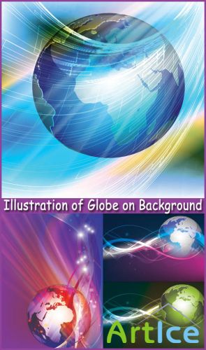 Illustration of Globe on Background - Stock Vectors