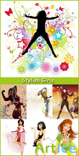 Stylish Girls - Stock  Vector