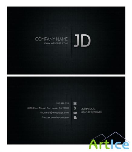 Cool Business Card Templates Psd Layered Material