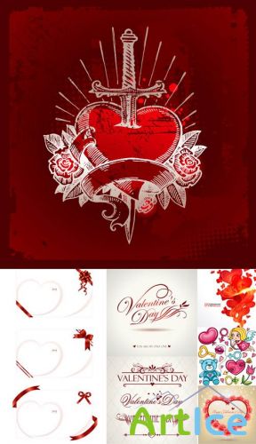 Valentine Day Hearts Vector MegaCollection #1