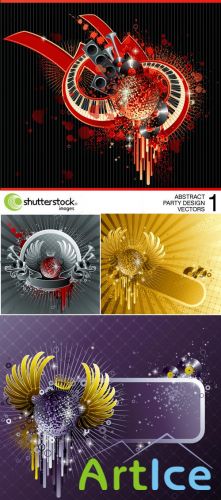 Shutterstock - Abstract Party Design Vectors - 1, 4xEPS