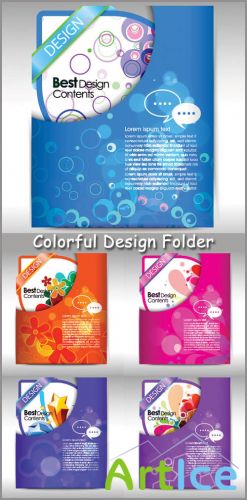 Colorful Design Folder - Stock Vectors