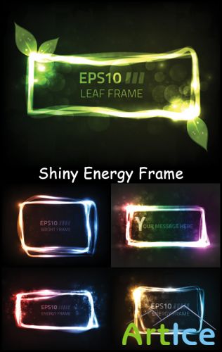 Shiny Energy Frame - Stock Vectors