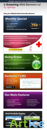 6 Amazing Web Banners v2 - GraphicRiver