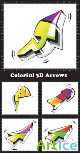 Colorful 3D Arrows - Stock Vectors