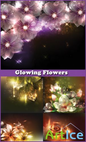 Glowing Flowers - Stock Vectors