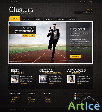Clusters Business Free Website Template