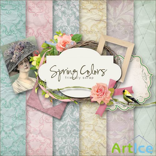 Scrap-set - Spring Colors