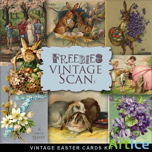 Scrap-kit - Vintage Easter Cards
