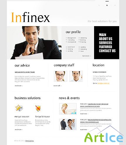 Infinex Business Free Website Template