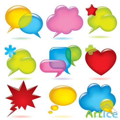 Shutterstock - Speak Bubbles Balloons EPS