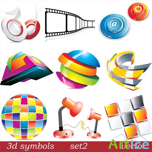 Shutterstock - 3D Symbols 1 EPS