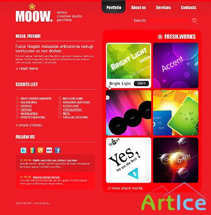 Moow Design Website Free Template