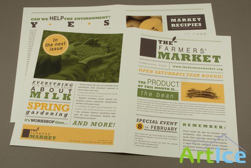 Inkd Earthy Farmers' Market Newsletter Template RETAIL
