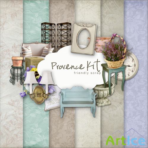 Scrap-set - Provence Kit