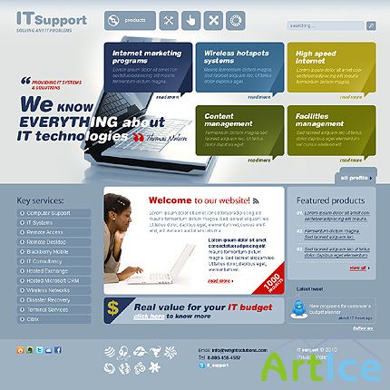 It Support Free Website Template