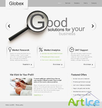 Globex Business Website Free Template
