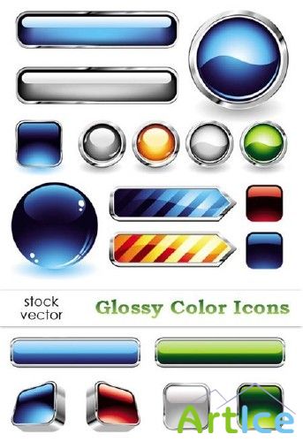 Vectors - Glossy Color Icons